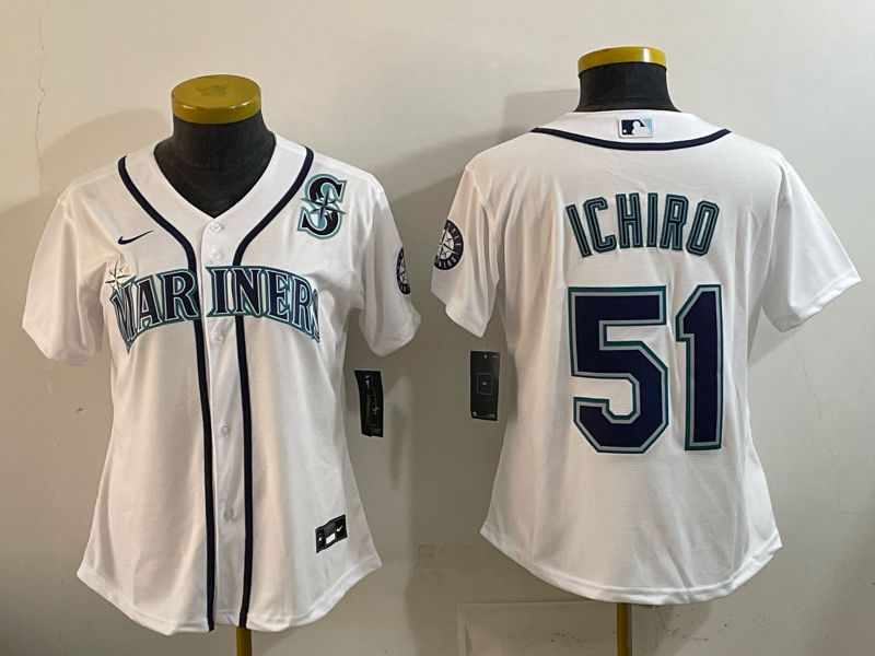 Youth Seattle Mariners #51 Ichiro White Game 2026 Nike MLB Jersey style 09